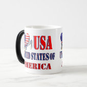 4 juli VS T-Shirt Classic Round Sticker Coff Magische Mok (Voorkant links)