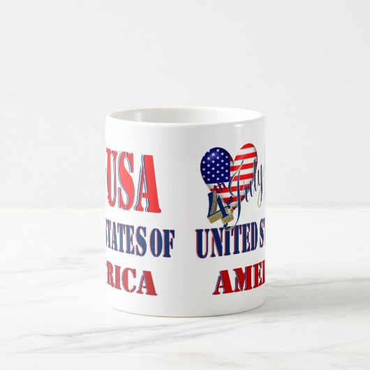 4 juli VS T-Shirt Classic Round Sticker Koffiemok (Center)