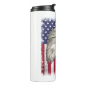 4 juli VS vlag Amerikaanse patriottische adelaar Thermosbeker (Gedraaid links)