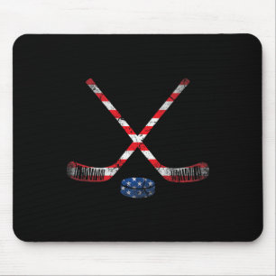 4 juli VS vlag Hockey Patriotic Hockey Lover Muismat