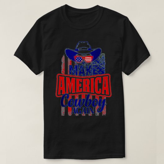 4 juli VS-vlag maakt Amerikaanse Koe weer Fu T-shirt (Design voorkant)