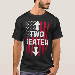 4 juli vuil voor volwassen mannen, twee zitplaatse t-shirt