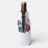 4 juli Vuilniswagen Funny Shirt Mannen Vrouwen Flesjeskoeler (Fles Achterkant)