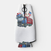 4 juli Vuilniswagen Funny Shirt Mannen Vrouwen Flesjeskoeler (Achterkant)