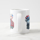 4 juli Vuilniswagen Funny Shirt Mannen Vrouwen Grote Koffiekop (Achterkant)