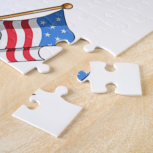 4 juli Vuilniswagen Funny Shirt Mannen Vrouwen Legpuzzel (Zijkant)