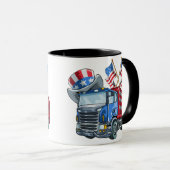 4 juli Vuilniswagen Funny Shirt Mannen Vrouwen Mok (Voorkant rechts)