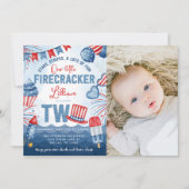 4 juli Vuurwerk 2e Verjaardagsfeest Kaart (Voorkant)