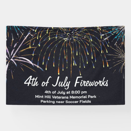 4 juli Vuurwerk Advertentie Banner (Horizontaal)
