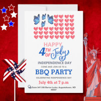 4 juli Vuurwerk Amerika Vlag BBQ Rood Wit B