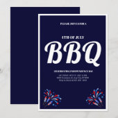 4 juli vuurwerk BBQ-feest Kaart (Voorkant / Achterkant)