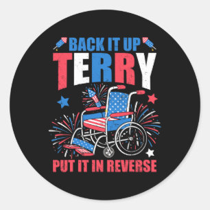 4 juli vuurwerk Byck It Up Terry Zet het in Re Ronde Sticker