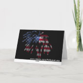 4 juli Vuurwerk & de Amerikaanse vlag in Lichten Kaart (Achterkant)
