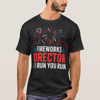 4 juli vuurwerk directeur Als ik ren jij T-shirt
