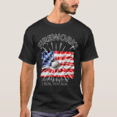 4 juli Vuurwerk en Honkbal Amerikaanse vlag T-shirt (Voorkant)