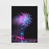 4 juli vuurwerk en vuurtoren kaart (Voorkant)