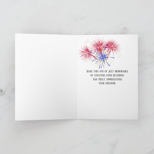 4 juli vuurwerk en vuurtoren kaart (Binnen)