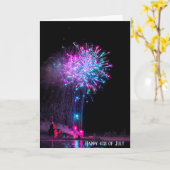 4 juli vuurwerk en vuurtoren kaart (Gele Bloem)