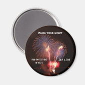 4 juli Vuurwerk Feest Magneet (Voorkant / Achterkant)