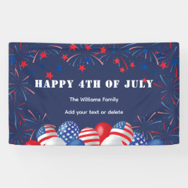 4 juli Vuurwerk Gepersonaliseerd Feest Spandoek