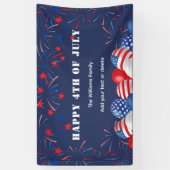 4 juli Vuurwerk Gepersonaliseerd Feest Spandoek (Verticaal)
