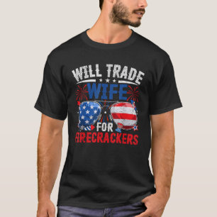 4 juli Vuurwerk Grappig zal vrouw ruilen voor Fi T-shirt
