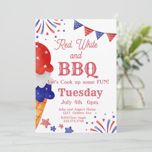 4 juli, Vuurwerk, IJs Kaart (Staand voorkant)