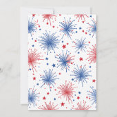 4 juli vuurwerk kinderen verjaardagskaart (Achterkant)