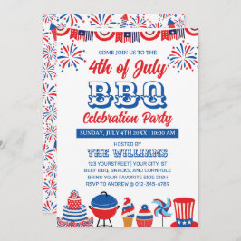 4 juli Vuurwerk Onafhankelijkheidsdag BBQ Kaart