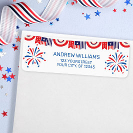 4 juli Vuurwerk Onafhankelijkheidsdag Terugkeer Etiket