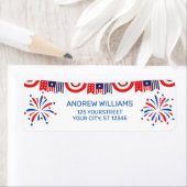 4 juli Vuurwerk Onafhankelijkheidsdag Terugkeer Etiket (Insitu)