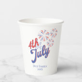 4 juli Vuurwerk Paper Cup Papieren Bekers (Voorkant)