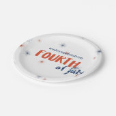 4 juli Vuurwerk Party Papier Borden Papieren Bordje (Gekanteld)