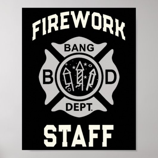 4 juli Vuurwerk Personeel Boom Squad Veiligheid Di Poster (Voorkant)