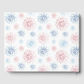 4 juli vuurwerk Red White Blue Wedding Gastenboek (Achterkant)