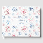 4 juli vuurwerk Red White Blue Wedding Gastenboek (Voorkant)