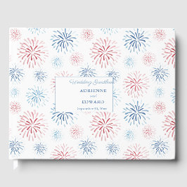 4 juli vuurwerk Red White Blue Wedding Gastenboek
