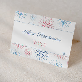 4 juli Vuurwerk Rood Wit Blauw Plaats Kaart