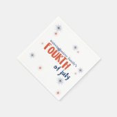 4 juli Vuurwerk Rood Wit en Blauw Servetten (Hoek)