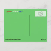 4 JULI VUURWERK SCHOONHEID BRIEFKAART (Achterkant)