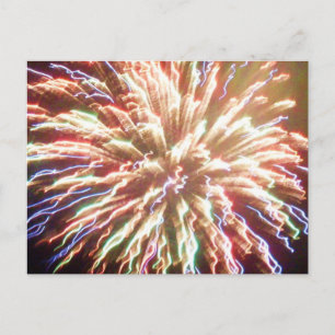 4 JULI VUURWERK SCHOONHEID BRIEFKAART