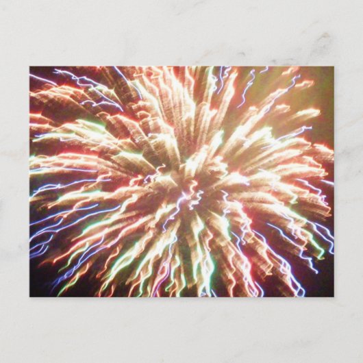 4 JULI VUURWERK SCHOONHEID BRIEFKAART (Voorkant)