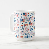 4 juli 🇺🇸 | Vuurwerk, sterren en Amerikaans Koffiemok (Voorkant links)