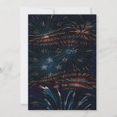 4 juli VUURWERK & STERREN Feest Uitnodiging (Achterkant)