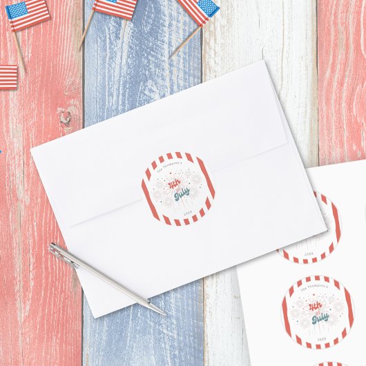 4 juli Vuurwerk Sticker