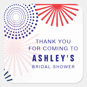 4 juli Vuurwerk Stickers voor Favor Gift Labels