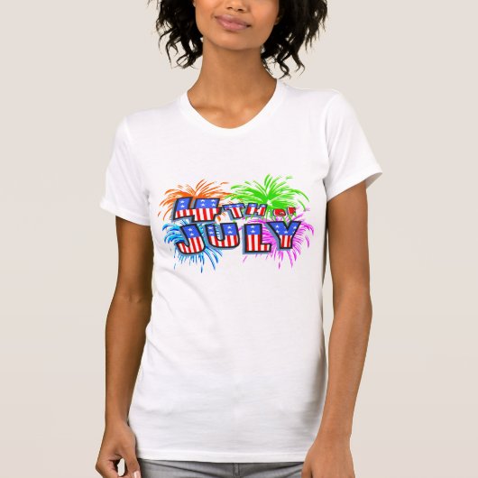 4 juli Vuurwerk T-shirt (Voorkant)