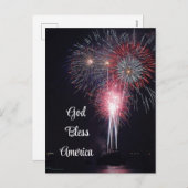 4 juli Vuurwerk Vakantie Briefkaart (Voorkant / Achterkant)