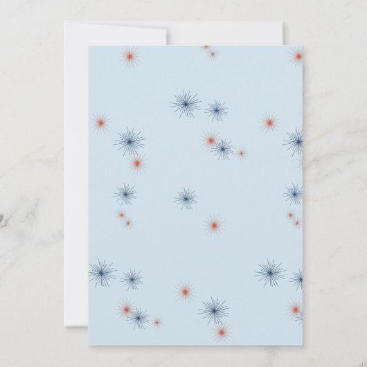 4 juli Vuurwerk Verjaardag Uitnodiging (Achterkant)