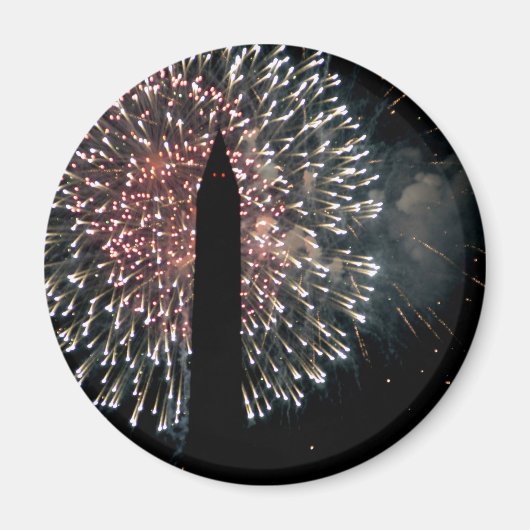 4 juli Vuurwerk Washington Monument Magneet (Voorkant)